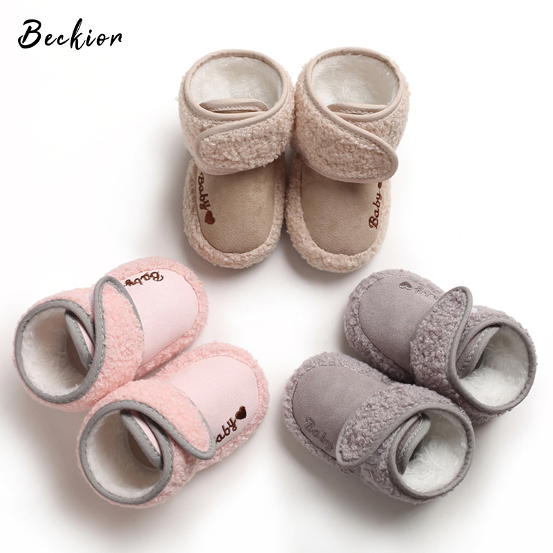 2021 scarpe da neonato per bambini stivaletti caldi invernali neonate stivaletti in cotone con punta tonda stivali da neve per ragazzi scarpe morbide di moda