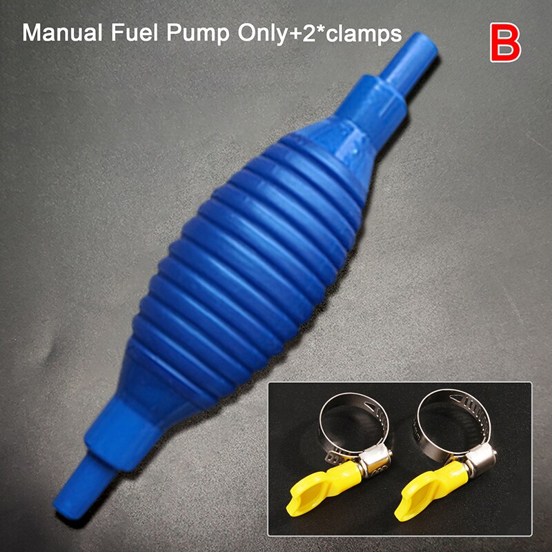Universal For Car Motorcycle Boat Manual Fuel Pump Line Hand Primer Lamp Water Oil Gasoline Gasoline Diesel Liquid Transfer: B