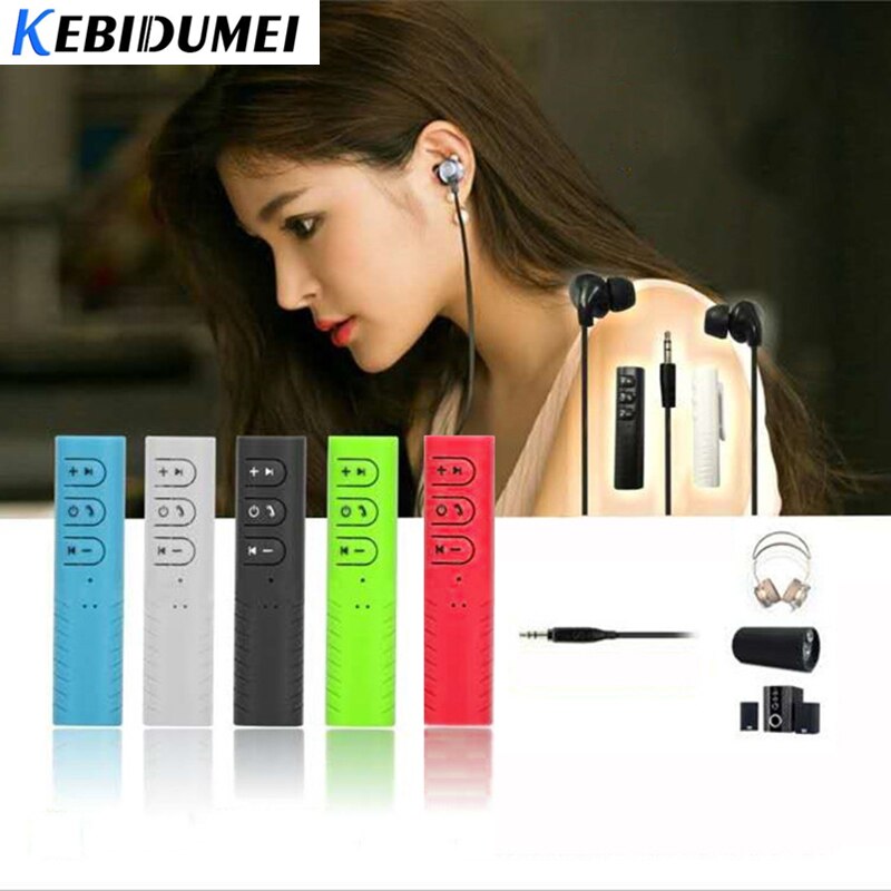 Kebidu Bluetooth Receiver Adapter Dongles for Speaker Car Aux 3.5mm jack Hands free Auto Receiver Music Car no transmitter