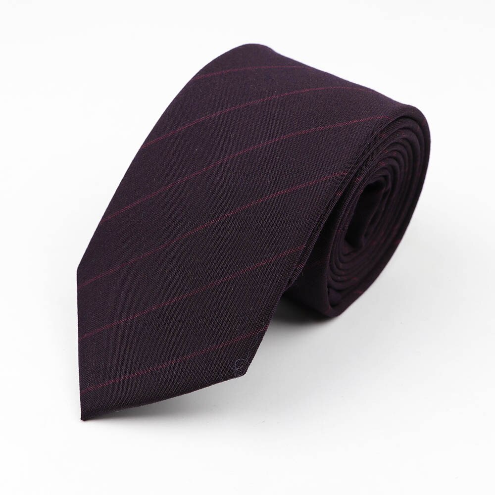 Stil herre blødt kunstigt stof af business jakkesæt stribet 7cm bredde slips mænd små slips halsbånd: 7