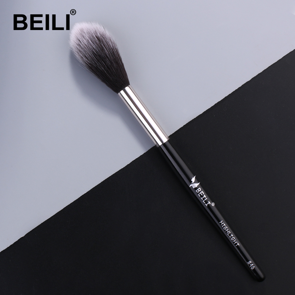 Beili 1 Stuk Zwart Professionele Synthetische Make-Up Kwasten Markeerstift Blending Blush Wenkbrauw Eyeliner Make Up Borstels