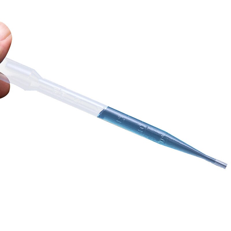 100 st  , 0.5ml plastpipett graderad transparent droppare för laboratorieexperiment ,115mm längd