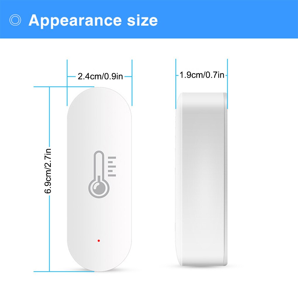 Zigbee Tuya Living Room Bedroom WiFi Temperature Humidity Sensor Office Smart Notification Push Alarm Home Intelligent Supplies