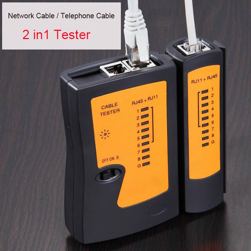 Cable Tester Network Testing Tools Ethernet Rj11 LAN Cable Telephone Line Tester Rj45 CAT5 RJ12 UTP Tracker Networking Tester 8p