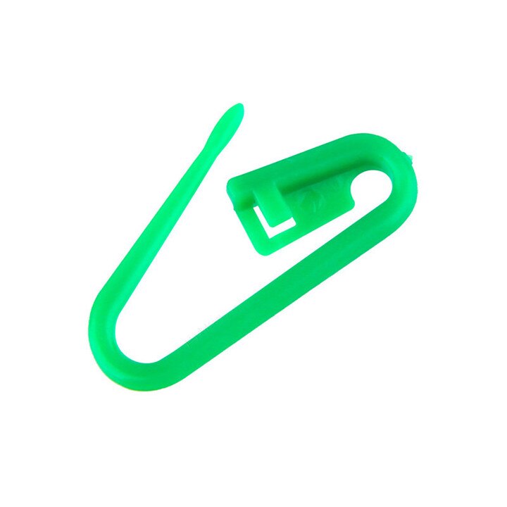 Pines de seguridad pequeños de plástico de Color, marcador de puntada de bloqueo, marcador de Clip de aguja para tejer, decoración de Gehaakte, manualidades DIY, 100 Uds.: Green Safety Pins
