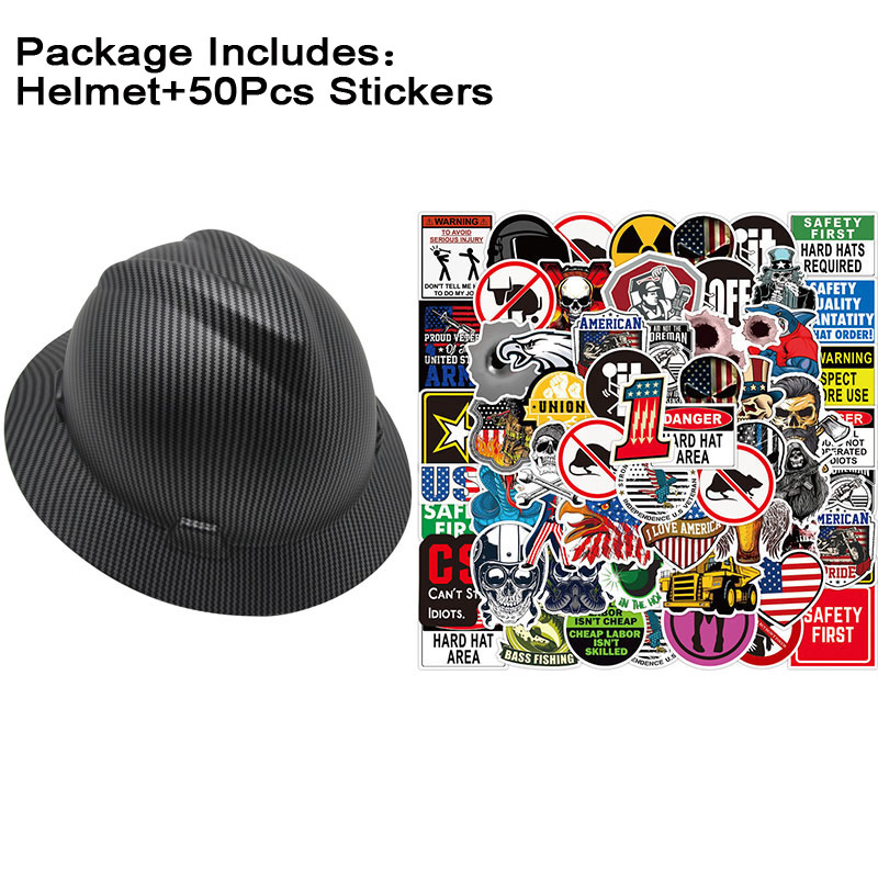 CE Full Brim Safety Helmet Hard Hat Stickers Carbon Fiber Construction Work Cap Lightweight HDPE Railway Protective Hard Hat: PURPLE