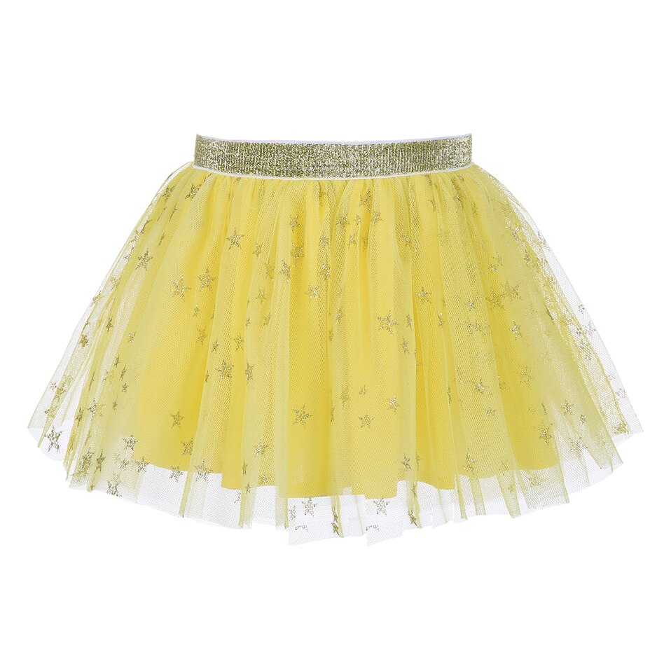 Faldas de tutú con estampado amarillo de estrellas para niñas, ropa de disfraz para infantil, 18M, 24M, 2, 3 y 4 años: 2T