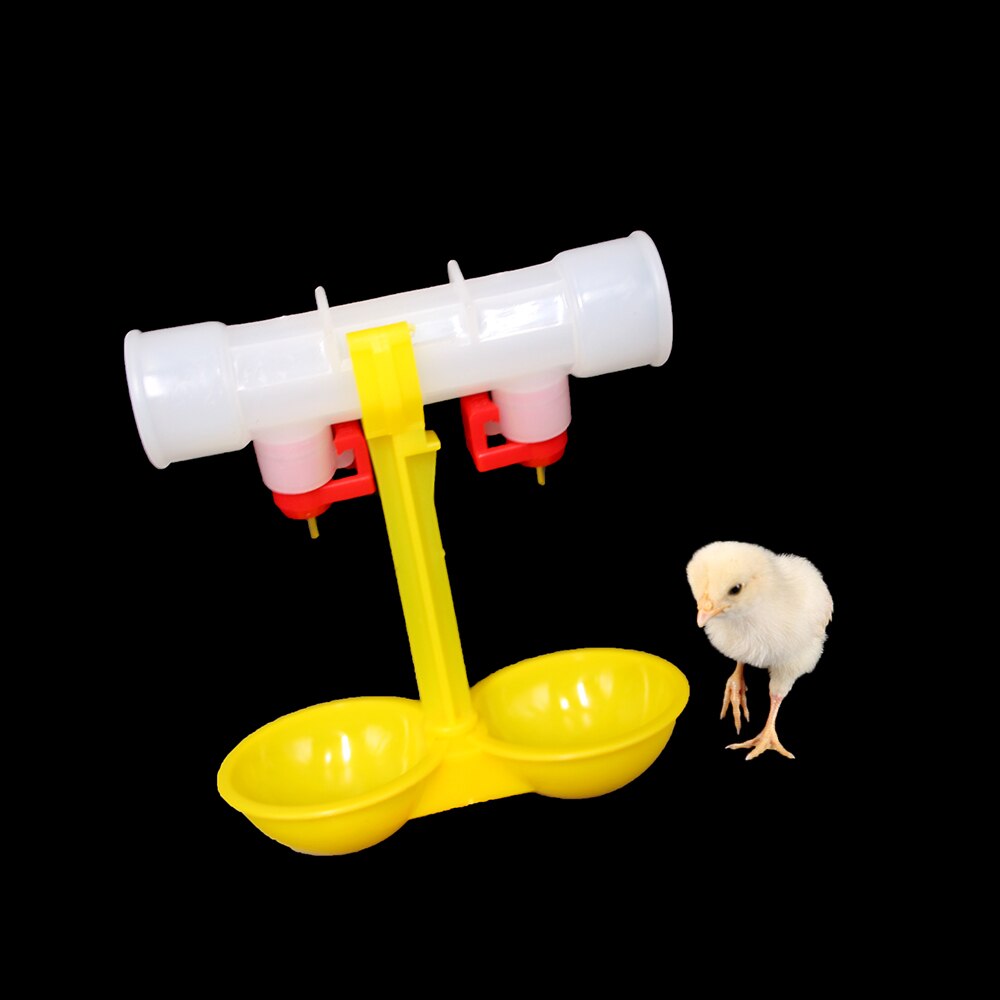 Bebedero de pezón para aves de corral, bebederos para pollos, sistema de bandeja automática de agua, Copas de riego, capa de pollito de un día, 1 Uds.: Default Title