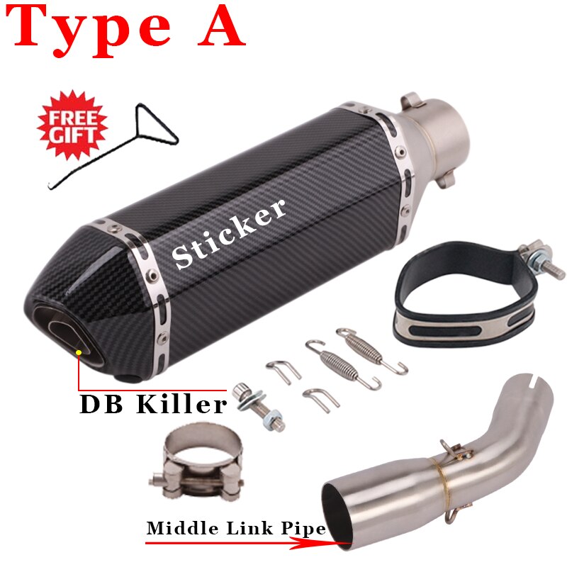 Voor Suzuki Sv 650 SV650X SV650 Motorfiets Uitlaatpijp Escape Midden Link Pijp Uitlaat Db killer