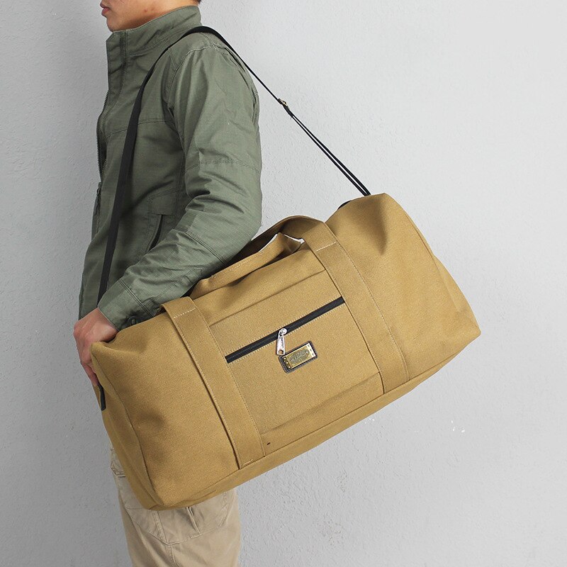 Unisex Zachte Canvas Handtas Reistas Grote Capaciteit Plunjezak Pak Voor Trolley Case Opslag Doek Tool Bagage Tote Bag XA583F