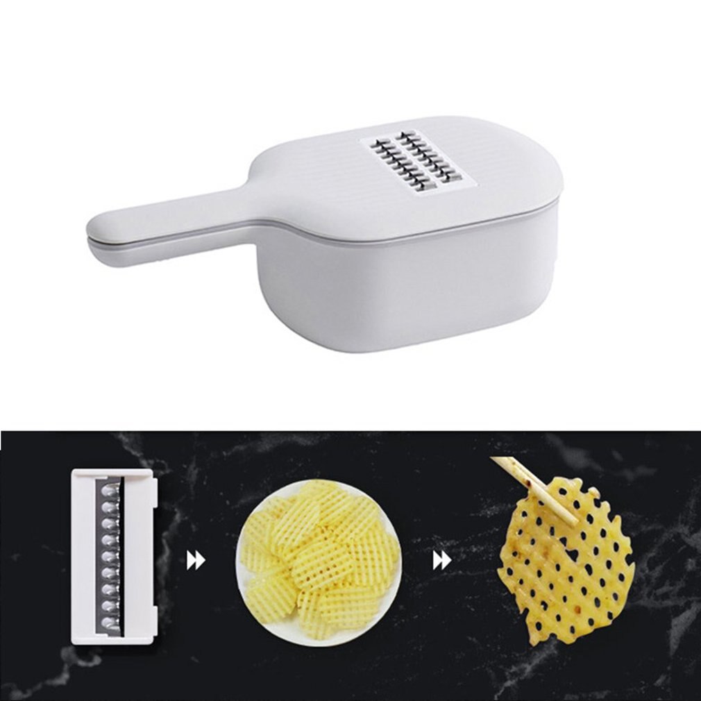 Kitchen Vegetable Chopper Cutter Gadget Cookware Food Fruit Grater Salad Maker Onion Potato Mandoline Slicer Accessory: gray