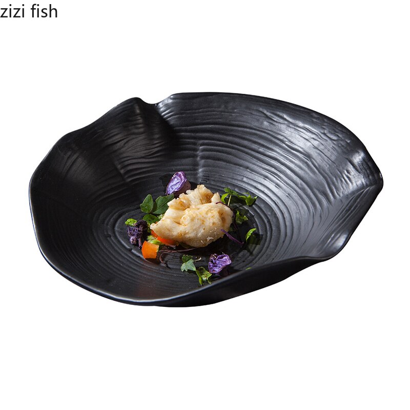 Ceramic Pasta Steak Plates Dinner Dish Shaped Tableware Salad Plate Snack Desserts Tray Hotel Restaurant Vegetable Dish