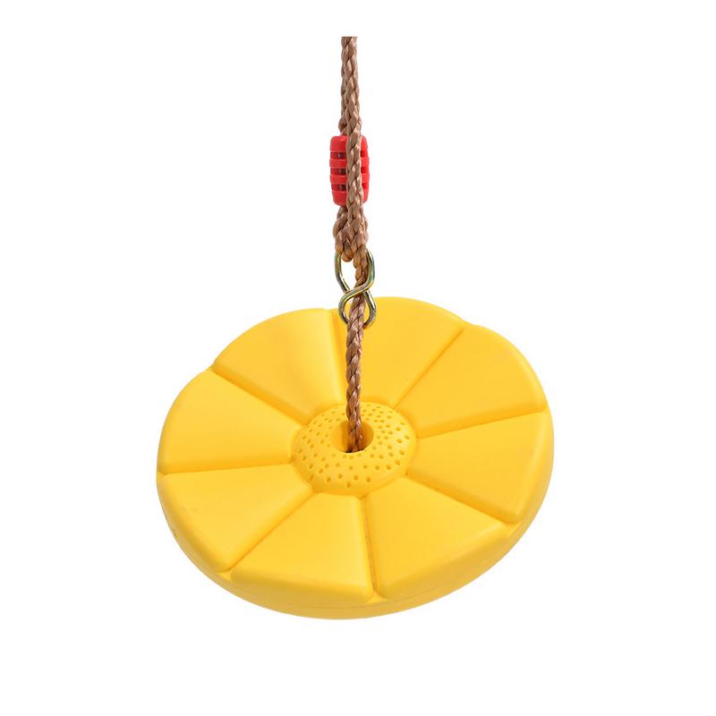 Swing Disc Swing Outdoor Indoor Swing Plastic Disc Climbing Swing For Children: Yellow