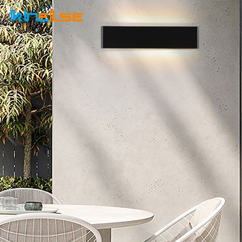 Applique Murale à la Norme IP65 Rectangulaire en Aluminium pour Jardin, Luminaire Décoratif d'Intérieur, Idéal pour Véranda, 20 W, 220V