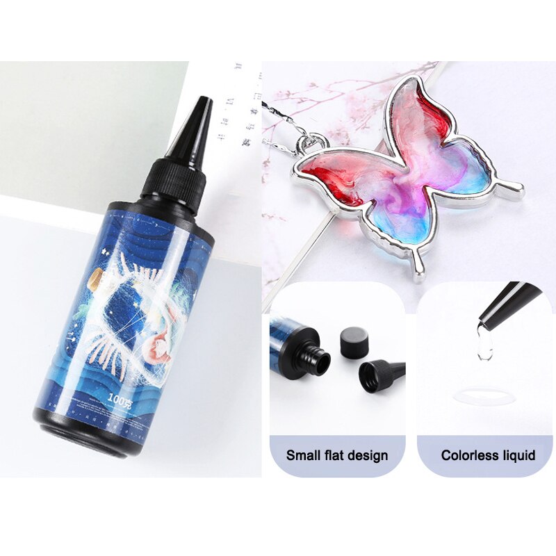 Colle en résine époxy, durcissant, Gel UV dur, lumière du soleil pour bricolage, fabrication de bijoux, revêtement de moulage C1
