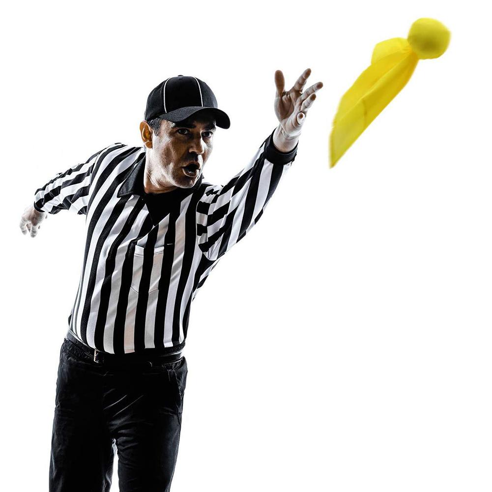 6 pièces Football Penalty drapeau Football arbitre lancer drapeau accessoires accessoire de fête jaune et rouge
