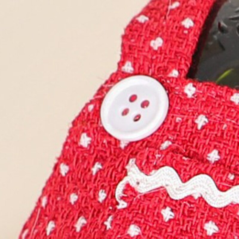 Chique kerstdecoratie gebreide wijnset ornament hoes wijnfles