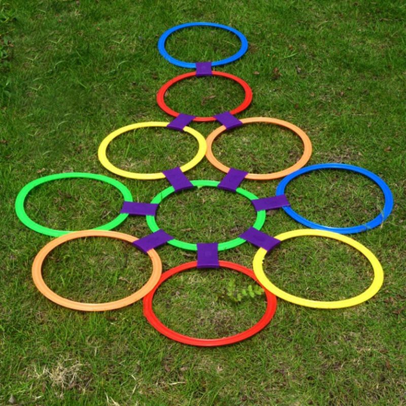10 Pcs Hopscotch Ring Game Toys for Kids Sensory I... – Grandado