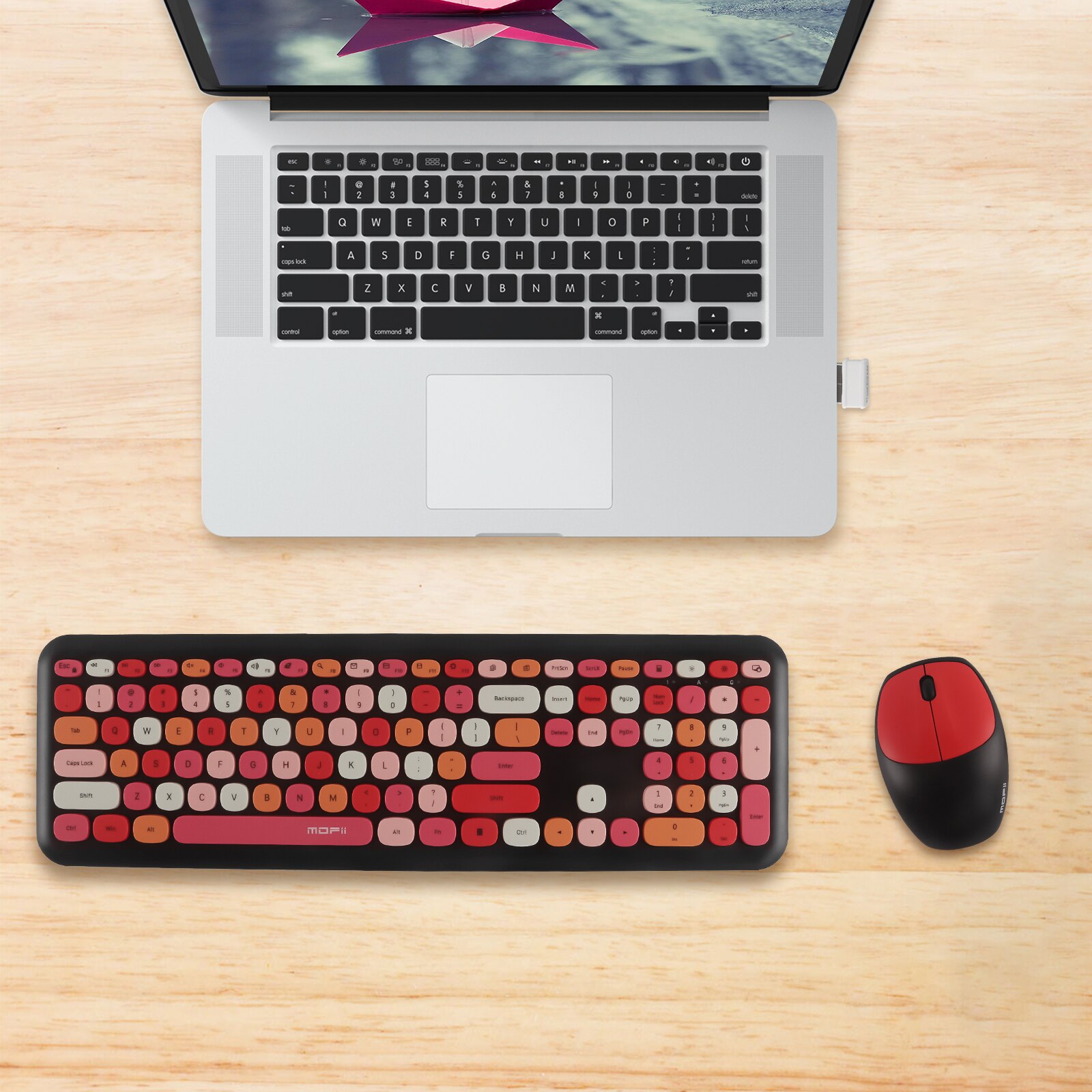 2.4G Wireless Keyboard and Mouse 110 Key Colorful Keyboard Mouse Combo Gaming keyboard Mouse Set For Desktop PC Laptop