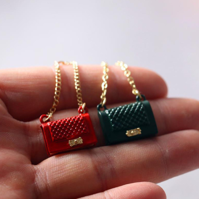 1:12 Schaal Poppenhuis Mini Metalen Tas Accessoires Mode Decoratie Miniatuur Model Mini Tas Poppenhuis Accessoires