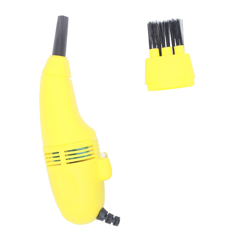 Mini Computer Vacuum USB Keyboard Brush USB Keyboard Cleaner Computer Vacuum Cleaning Kit Tool Remove Dust Cleaning Brush: Yellow