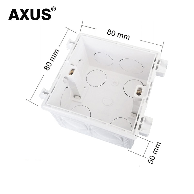 AXUS 86 Junction Box, European, British, Wall Socket, Switch Mounting Box, Flameproof Plastic Box 146 * 86mm, 86*86mm