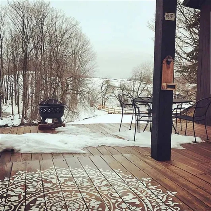 Mandala Drawing Craft Stencil Reusable Mandala Auxiliary Painting Template for Wood Wall Floor Fabric Tile