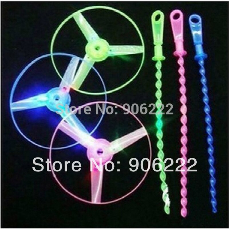 (10 stuks/partij) Pull String Led Vliegende Dics Flash Led Licht Ufo Speelgoed Avondmarkt -Selling Voor Kinderen