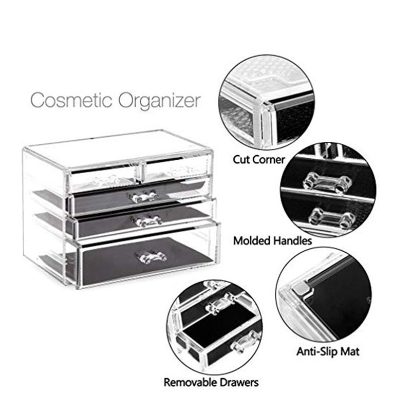 Drawer Make Organizer Cosmetica Opbergdoos Organizador Maquillaje Transparante Plastic Doos Lipstick Sieraden Display Stand