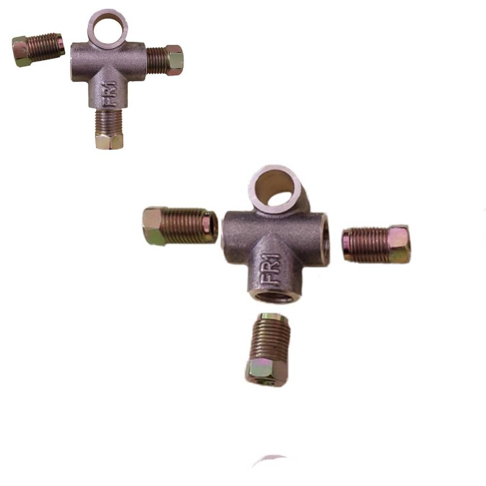10mm M10 3/16"Brake Line Tee Piece Connector Brake Pipe Fittings Brake T Cv Piece Tee With 3 Male