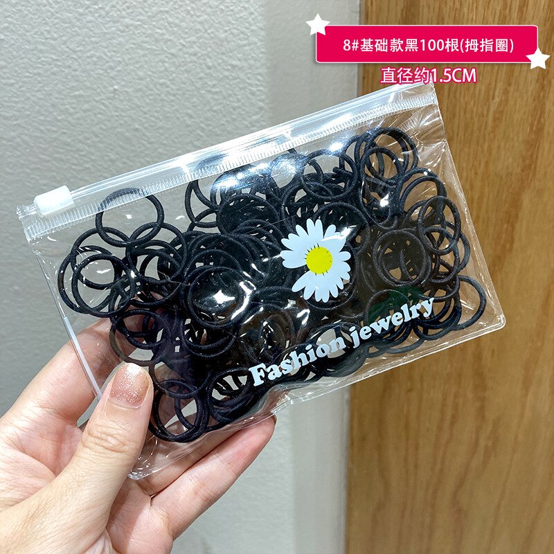 Bandes de cheveux pour bébés, 100 pièces, attaches colorées pour enfants, couvre-chef élastiques, accessoires pour filles: Hese 100 PCS