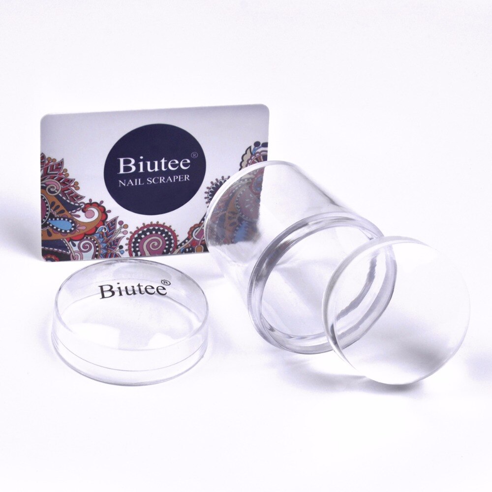 Buitee Clear Jelly Silicone Nail Stamper With Scrapet Nail Art Stamping Tool Set For DIY Nail Stamping Manicure Nail Decoration: Set 10