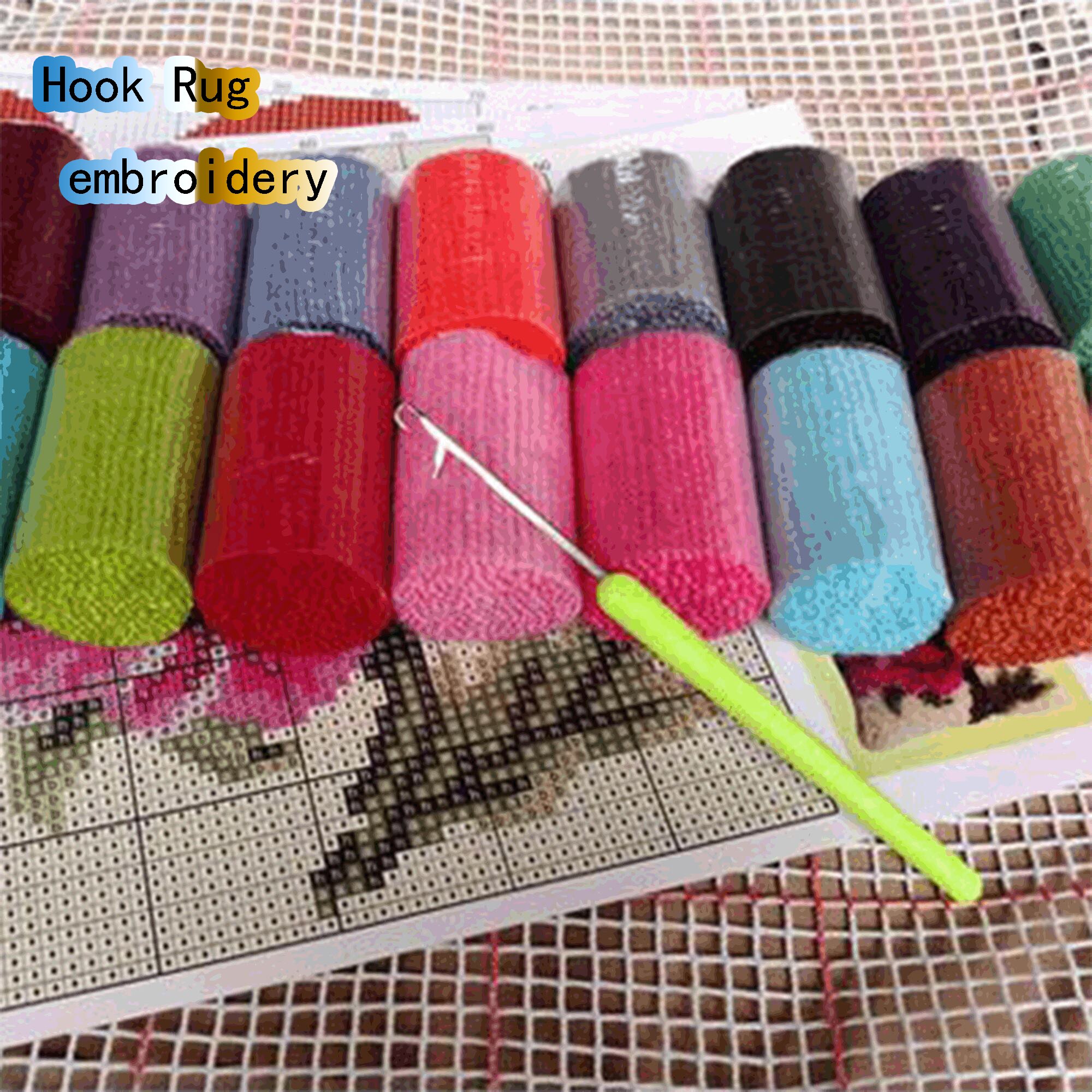 Crochet tapis ours couture Crochet tapis Kit inachevé Crochet tapis broderie tapis fait main tapis de sol tapis salon