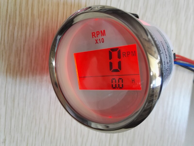 52mm bil båt modifierat instrument diesel bensin motor mätare rpm/vattentemp/bränsle/rodder vinkel/larm
