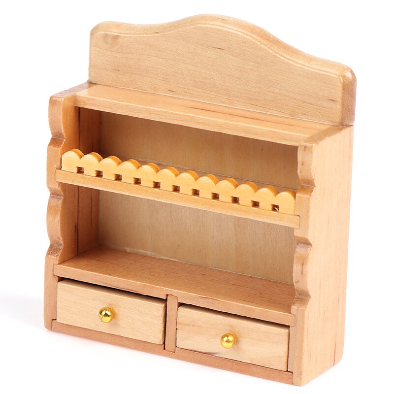 Vendita calda 1/12 Casa Delle Bambole mini mobiletto in Legno A Parete Armadio di Stoccaggio Scaffale Bambola Decorazione