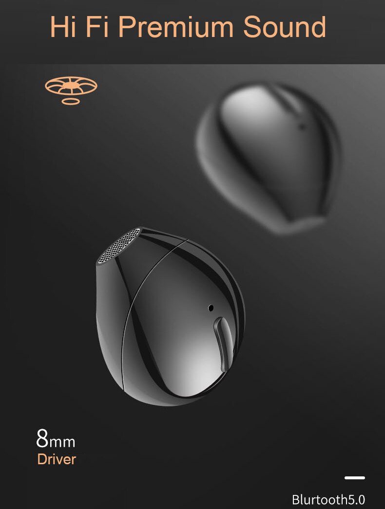Onzichtbare Echte Draadloze Oordopjes Bluetooth Oortelefoon Waterdichte Slaap Oortelefoon Nano Size/Dual-Mic/20Hs Play/Verwisselbare dragen