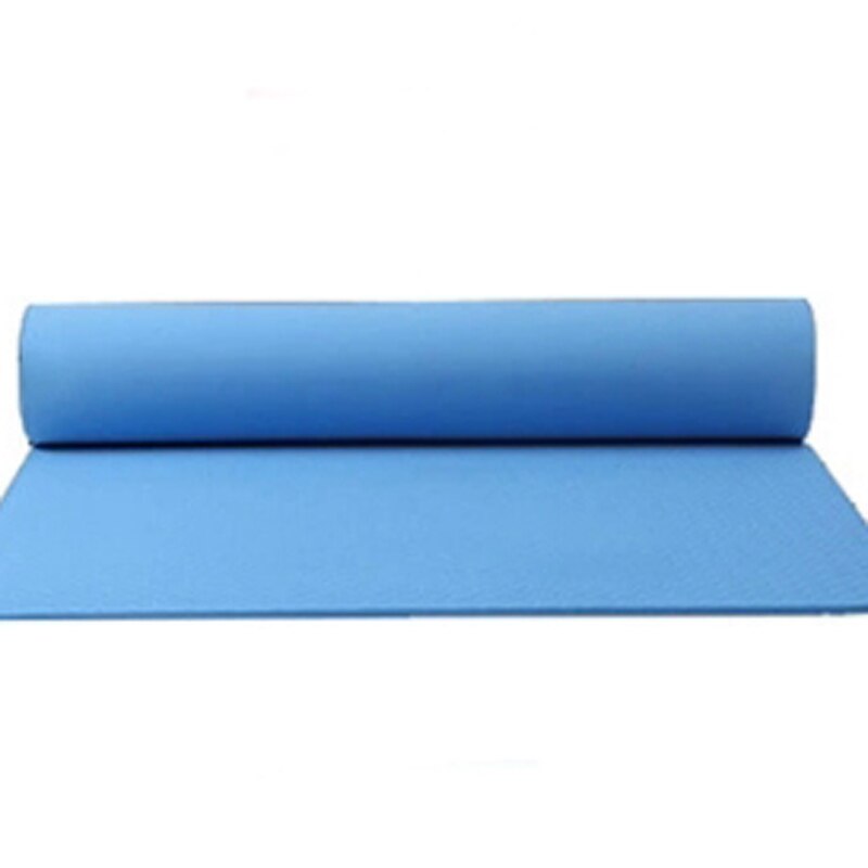 TPE Yoga Mat with Position Line Double-sided non-slip Carpet Mat For Beginner Environmental Fitness Gymnastics Mats 1830*610*6m: Blue