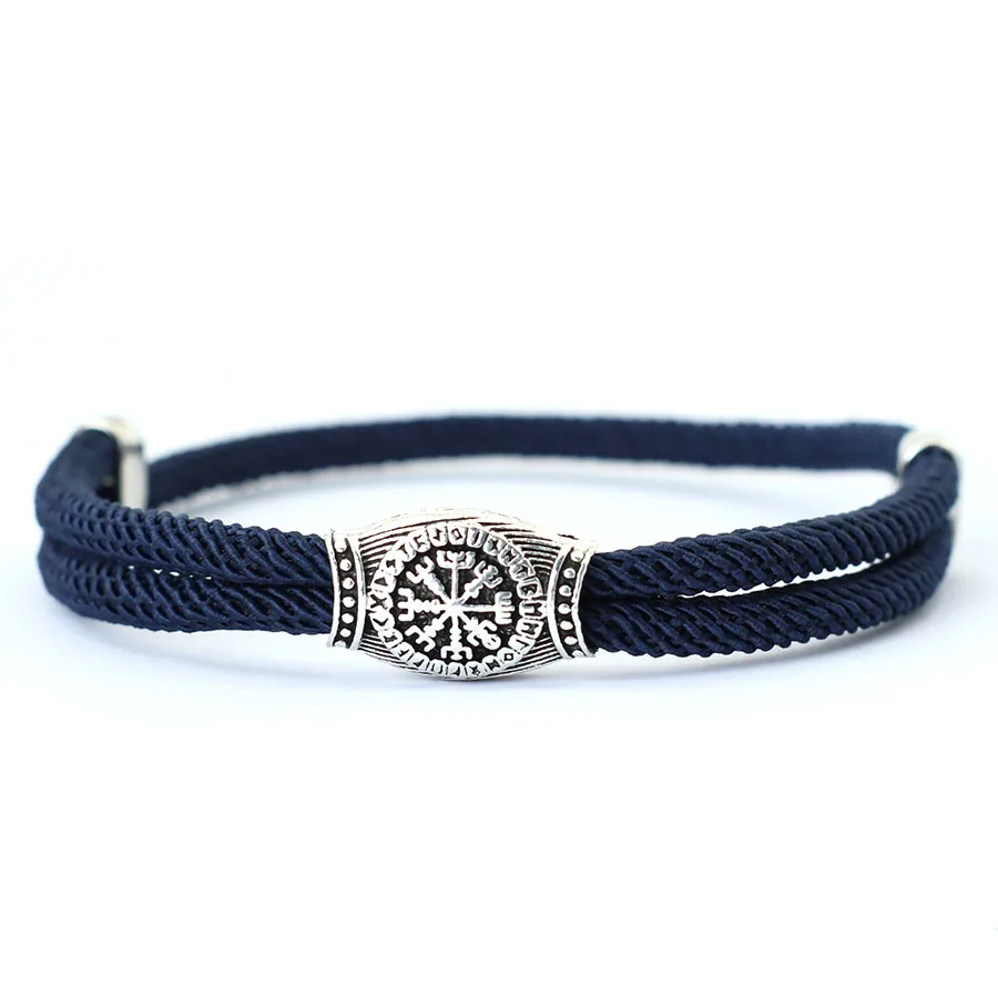 Mode Mannen Armband Touw Handgemaakt Weaven Viking Symbool Braslet Verstelbare Nautische Draad Braclet Surfen Sieraden Accessoires: VERMEIL