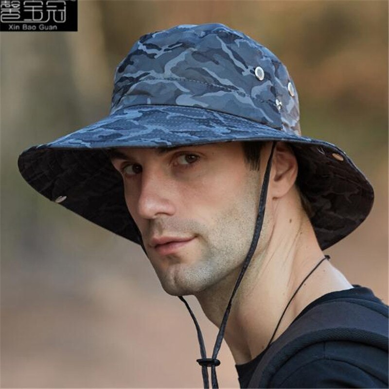 Sombrero de sol XBG-9042 de camuflaje de verano, gorra de pescador, sombrero deportivo para hombres y mujeres, gorro de protección Uv para exteriores, gorra de senderismo