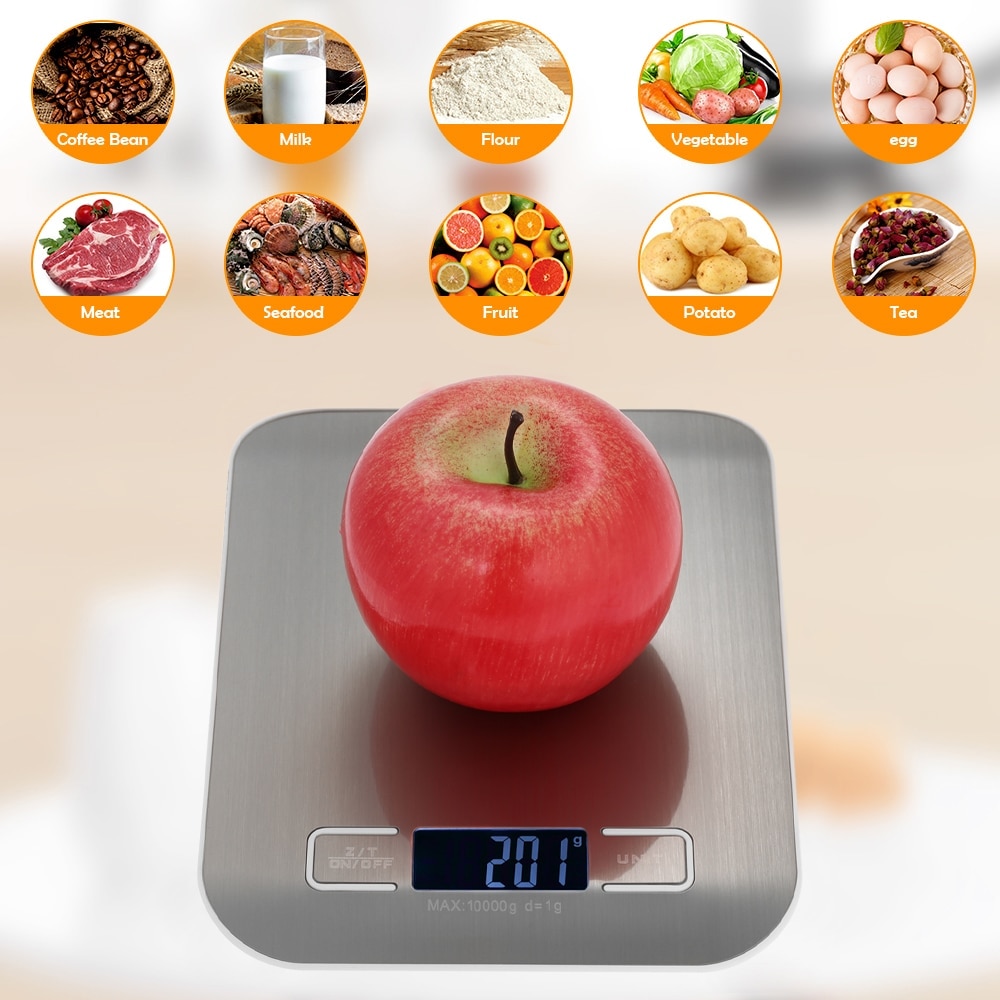 5kg/10kg Digital Scale Accurate Weighing Measure Tool Stainless Steel Scale Electronic Platform Scale Food Kitchen Scale