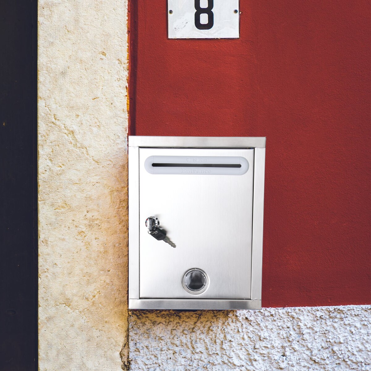 1 pcs Suggestion Box Stainless Steel Small Suggestion Box Complaint Box Mailbox for Home School