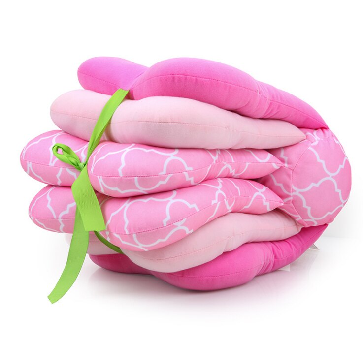 adjustable Infant Pillows Model Cushion Feeding Pillow Baby Care Nursing Breastfeeding Layered Washable Cover Nursing PillowZ796: Pink