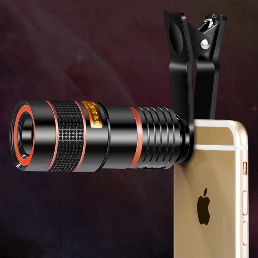 Long focus 8*18 bärbar kamera hd mobiltelefon teleskop