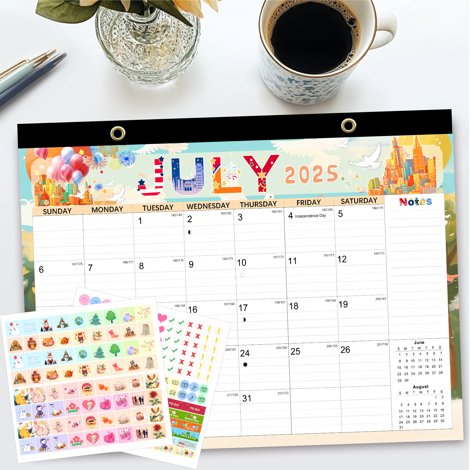 1 set bureaukalender (stuur 2 originele stickers) ... – Vicedeal