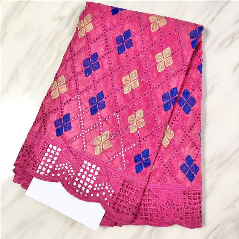 Swiss voile lace in switzerland white african lace fabric wedding 5yards swiss lace fabric for dress 100% cotton fabric: Color 6