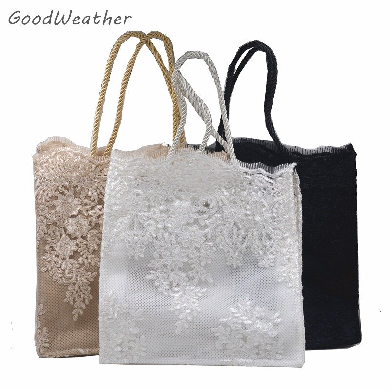 kleine blume drucken spitze tasche für hochzeit party 2 größe 4 farben dame floral tote tasche luxus vintage frauen taschen