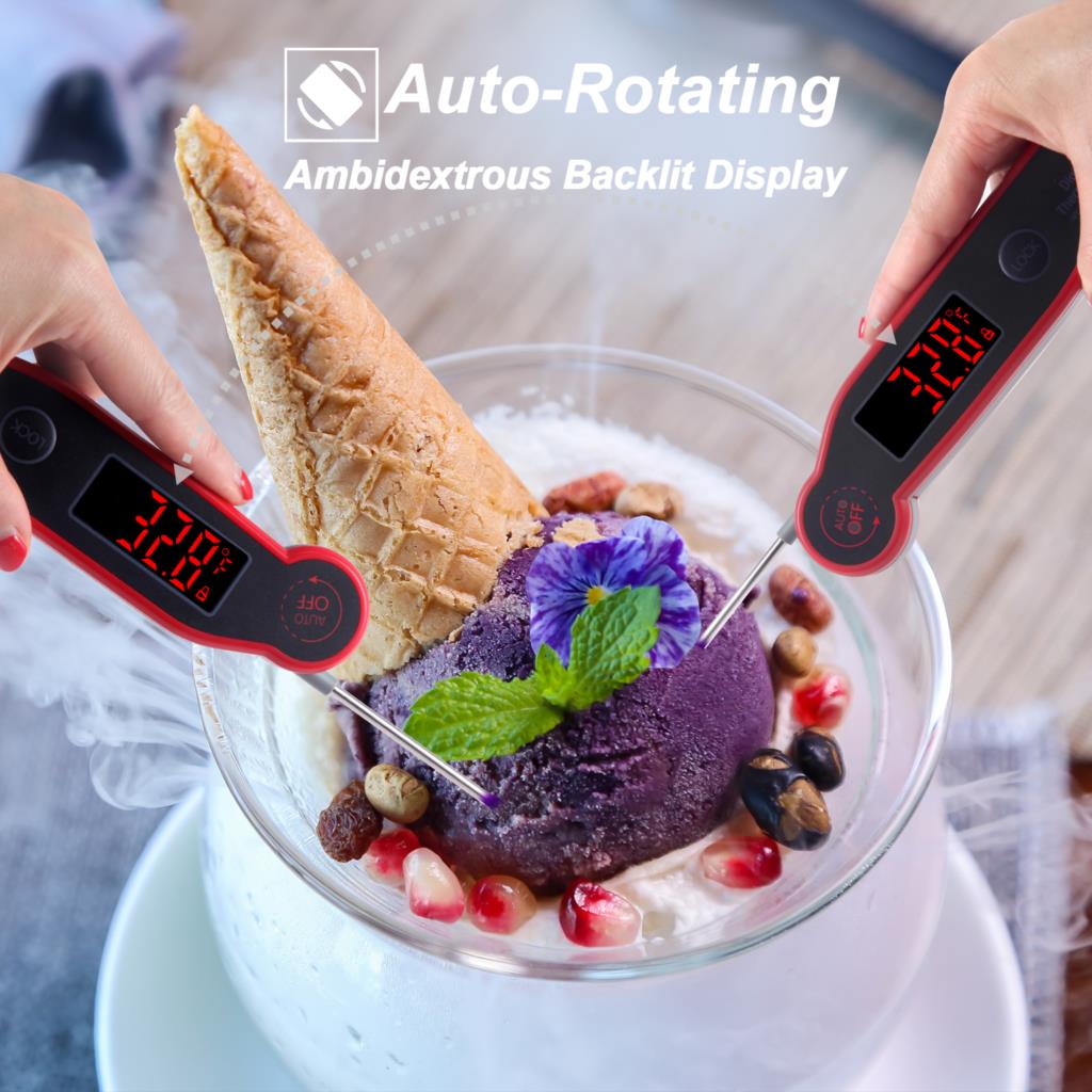 Newest SYLLABLE Meat Thermometer Auto-Rotating Display,3D Motion Wake,Original SYLLABLE Meat Thermometer calibration function