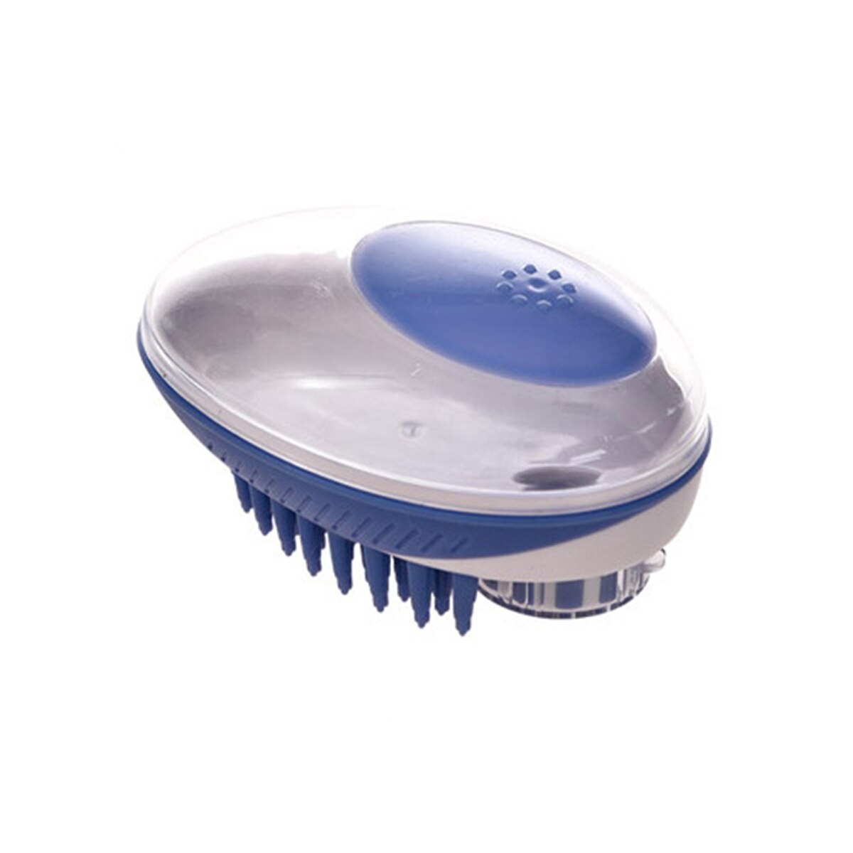 Huisdier Bad Massage Borstel, Siliconen Haren Shampoo Dispenser Massage Tool Voor Hond Kat: Blauw