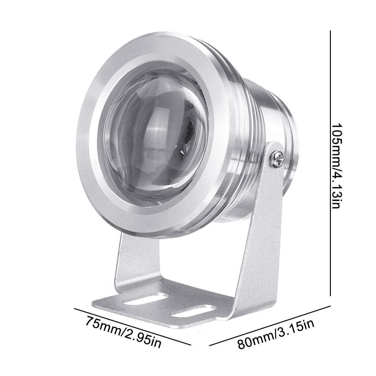 Onderwaterlamp  ac85-265v 10w led dompellamp met afstandsbediening 16 kleuren veranderende flitser voor zwembadaquarium po