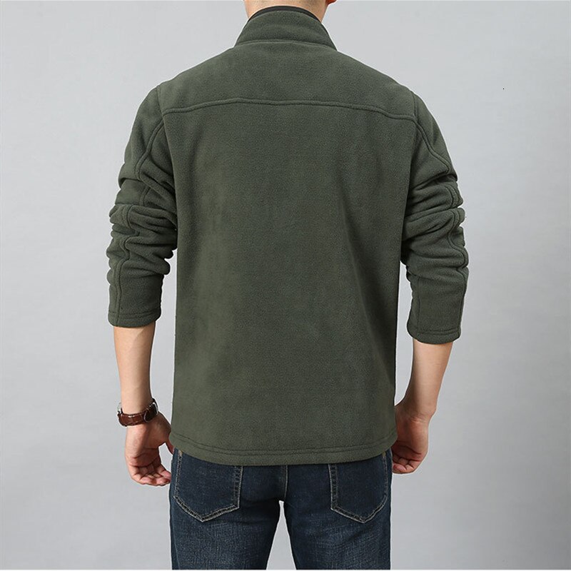 4xl efterår vinter herre varm fleece jakke plus fløjl tykkere termisk stor størrelse cardigan fleece frakke udendørs sport vandrejakker